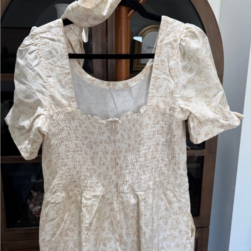 Gal Meets Glam Iris Jumpsuit Size 14 Straight Cropped White Floral Preppy Party - Picture 5 of 16